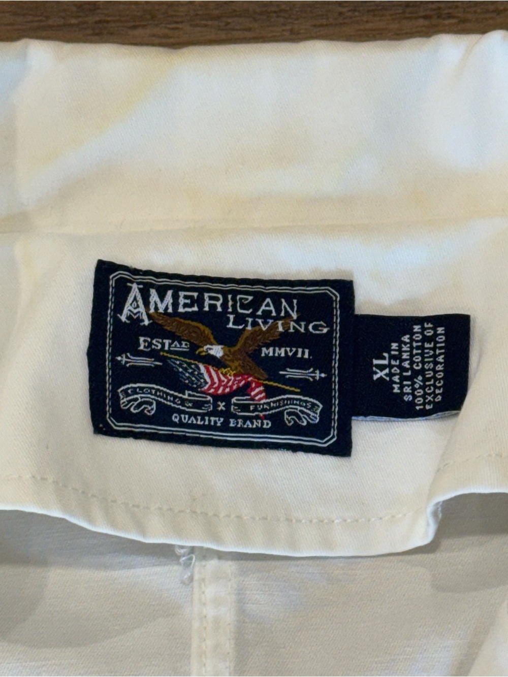 Vintage American Living White Cotton Blazer with Crest Patch Ralph Lauren - Picture 4 of 6